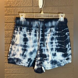 BDG Urban Outfitters Tie Dye Drawstring Shorts Blue White Size M
